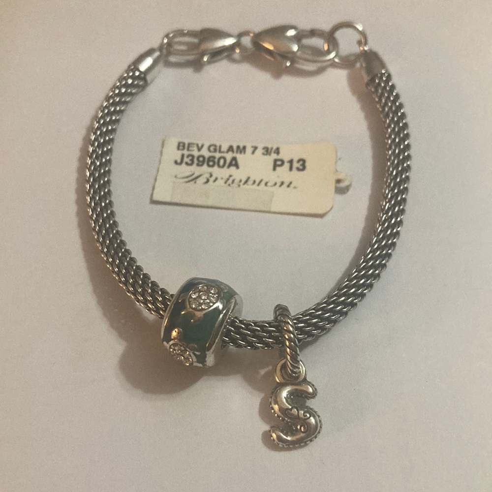Brighton Silver Charm Bracelet – “S” Initial – NWT